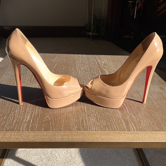 Christian Louboutin Lady Peep 150 mm Nude 36.5 - Picture 2 of 15